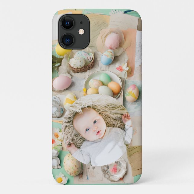 Cute Easter collage scrapbook photo  Case-Mate iPhone Case (Back)