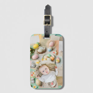 Cute Easter collage scrapbook photo Luggage Tag