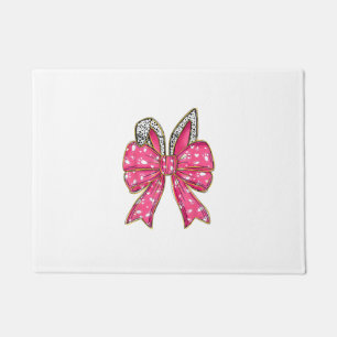 Cute Easter Day Coquette Bow Bunny Rabbit Womens G Doormat