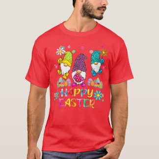 Cute Easter Day Gnome Love Happy Easter Day Bunny  T-Shirt