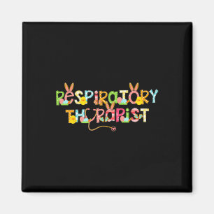 Cute Easter Day Respiratory Therapist Rt Bunny Ear Magnet