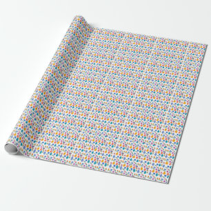 cute easter doodle spring flower pattern  wrapping paper