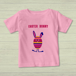 Cute Easter egg bunny pink Baby T-Shirt
