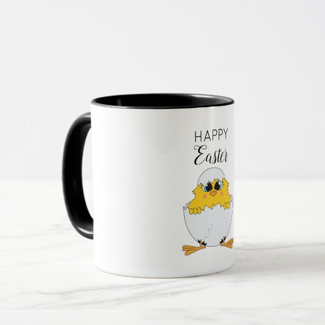 Cute Easter Egg & Chick Happy Easter Mug (Front Left)