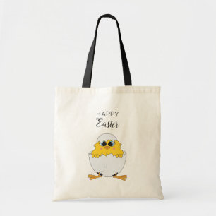 Cute Easter Egg & Chick Happy Easter Tote Bag