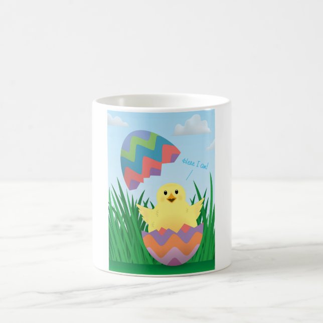 Cute Easter Egg Chick Hatch Coffee Mug (Center)