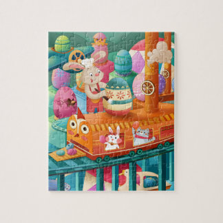 Cute Easter Egg Factory Jigsaw Puzzle