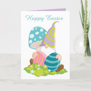 Cute Easter egg gnome Holiday Card