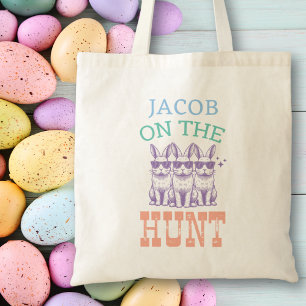 Cute Easter Egg Hunt Bag Personalised Name for Him