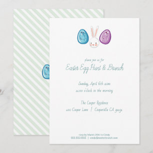 Cute Easter Egg Hunt & Brunch Invitation