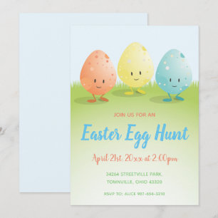 Cute Easter Egg Hunt Invitation