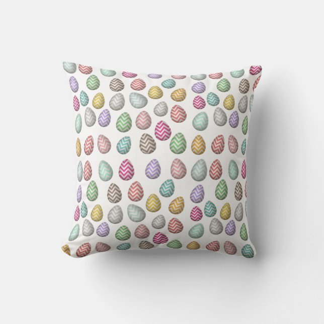 Cute Easter Egg Pattern Pastel Colours  Cushion (Front)