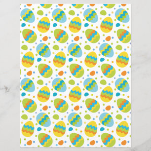 Cute Easter Egg Pattern Scrapbook Paper