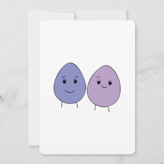 Cute Easter Eggs Holiday Card