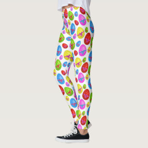 Cute Easter eggs pattern Holiday Leggings