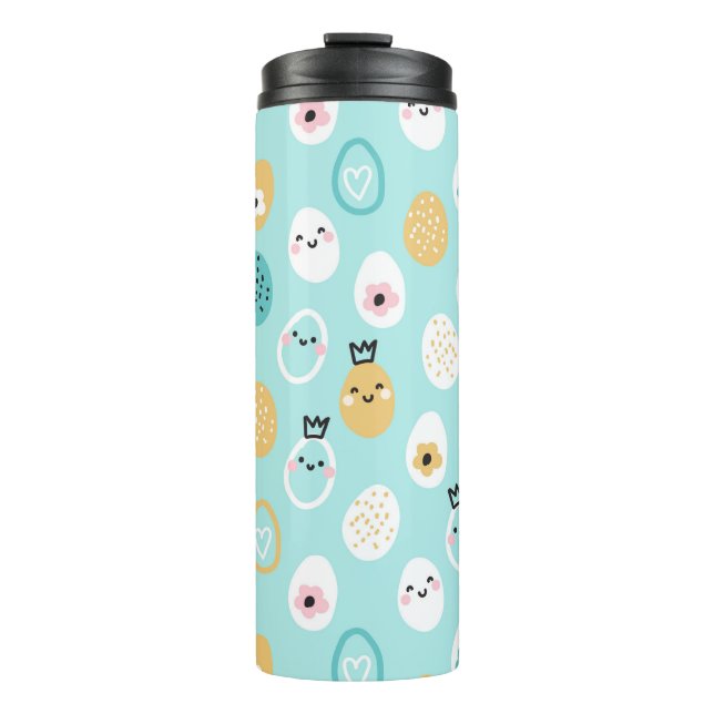 Cute Easter Eggs Pattern Kawaii Pastel Eggs  Thermal Tumbler (Front)