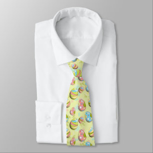 cute Easter eggs tiled pattern Tie