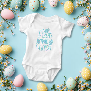 Cute Easter First Time Egg Hunter Baby Bodysuit