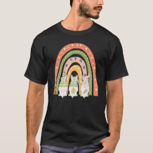 Cute Easter Gnome Bunny Ears Easter Rainbow Huntin T-Shirt