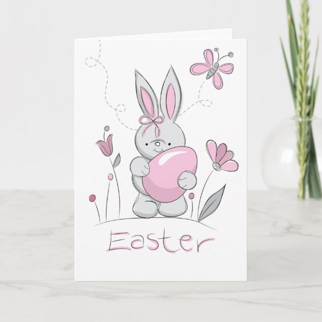 Cute Easter Greeting Card (Front)