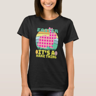 Cute Easter Holiday Adorable Bunny Rabbit Plaid Pa T-Shirt