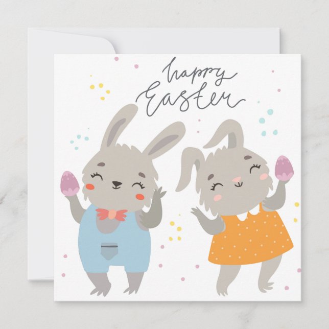 Cute Easter Holiday Card (Front)