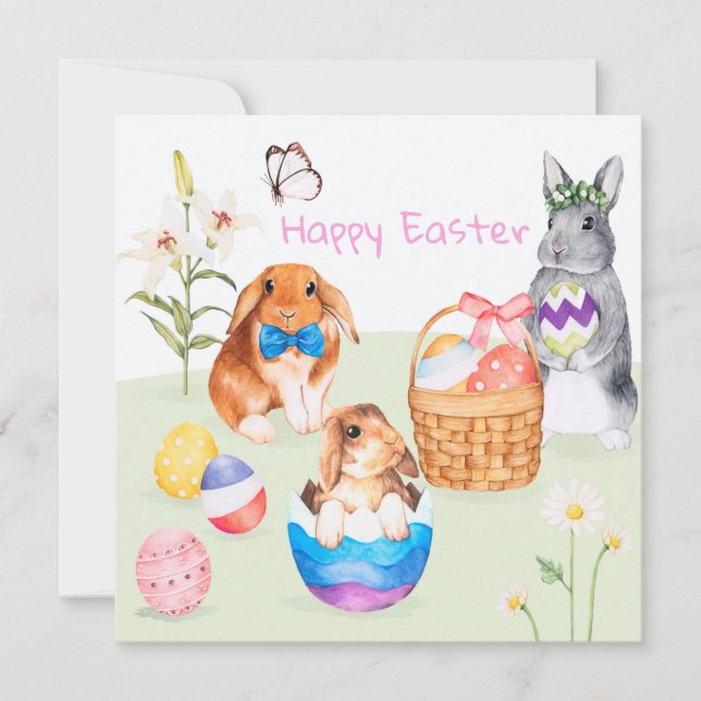 Cute Easter Holiday Card (Front)