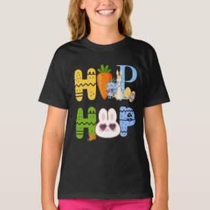 Cute Easter "HOP HOP" Bunny & Carrot Spring T-Shirt