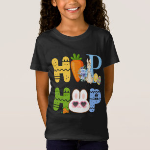 Cute Easter "HOP HOP" Bunny & Carrot Spring T-Shirt