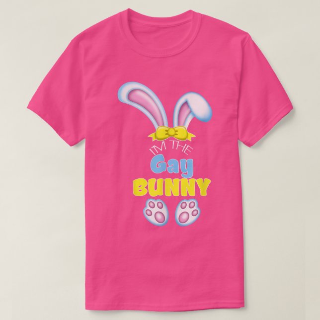 Cute Easter I'm The Gay Bunny LGBTQ Pride  T-Shirt (Design Front)