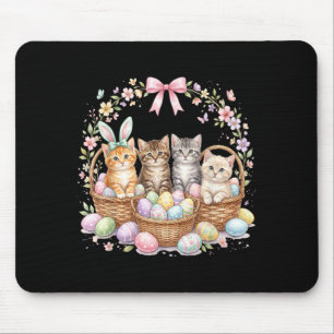 Cute Easter Kittens in Baskets Cat Easter Women Mouse Mat