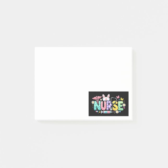 Cute Easter Nurse Medical Humour Post-it Notes (Front)