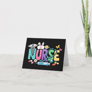 Cute Easter Nurse Medical Humour Thank You Card