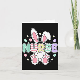 Cute Easter Nurse s for Women Spring RN Bunny Ears Card