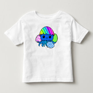 Cute Easter Octopus Kids Shirt with Colorful Eggs