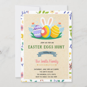 Cute easter party invitation