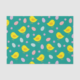 Cute Easter pattern Chickens Eggs Custom colour Tissue Paper