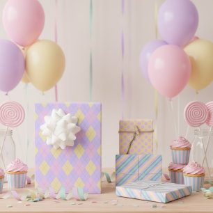 Cute Easter Pattern Pastel Wrapping Paper Sheet