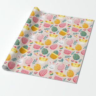 Cute Easter Pattern Wrapping Paper