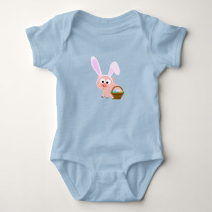 Cute Easter Pig Baby Bodysuit