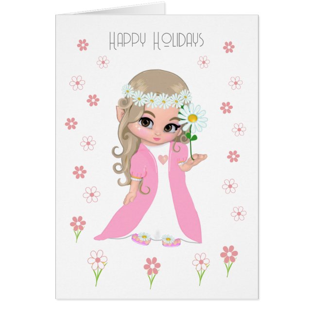 Cute Easter Princess & Pink Flowers (Front)