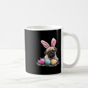 Cute Easter Pug Dog Easter Pug Dog Happy Easter Coffee Mug