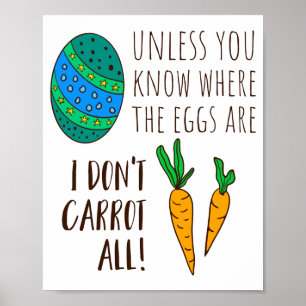 Cute Easter Pun Funny Quote Saying Doodle Cartoon Poster