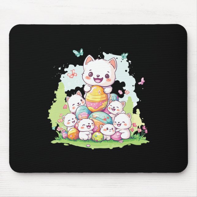 Cute Easter Puppies; Style With This Funny And Cut Mouse Mat (Front)