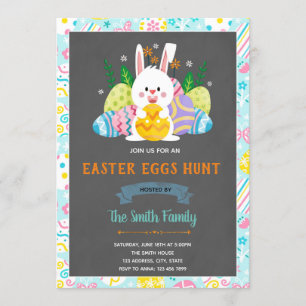 Cute easter rabbit card
