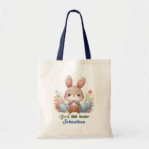 Cute Easter rabbit egg hunter personalised Tote Bag