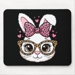 Cute easter rabbit face leopard bow sunglassesCute Mouse Mat
