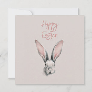 Cute Easter Rabbit in Minimalistic Style Invitation