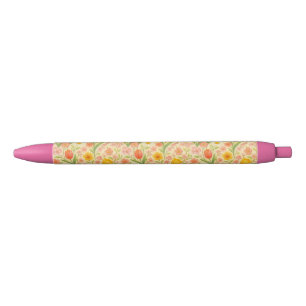 Cute Easter/spring patterned flowers Black Ink Pen