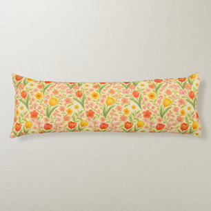 Cute Easter/spring patterned flowers Body Cushion